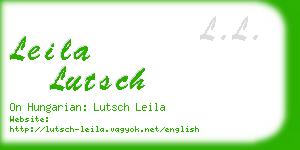 leila lutsch business card